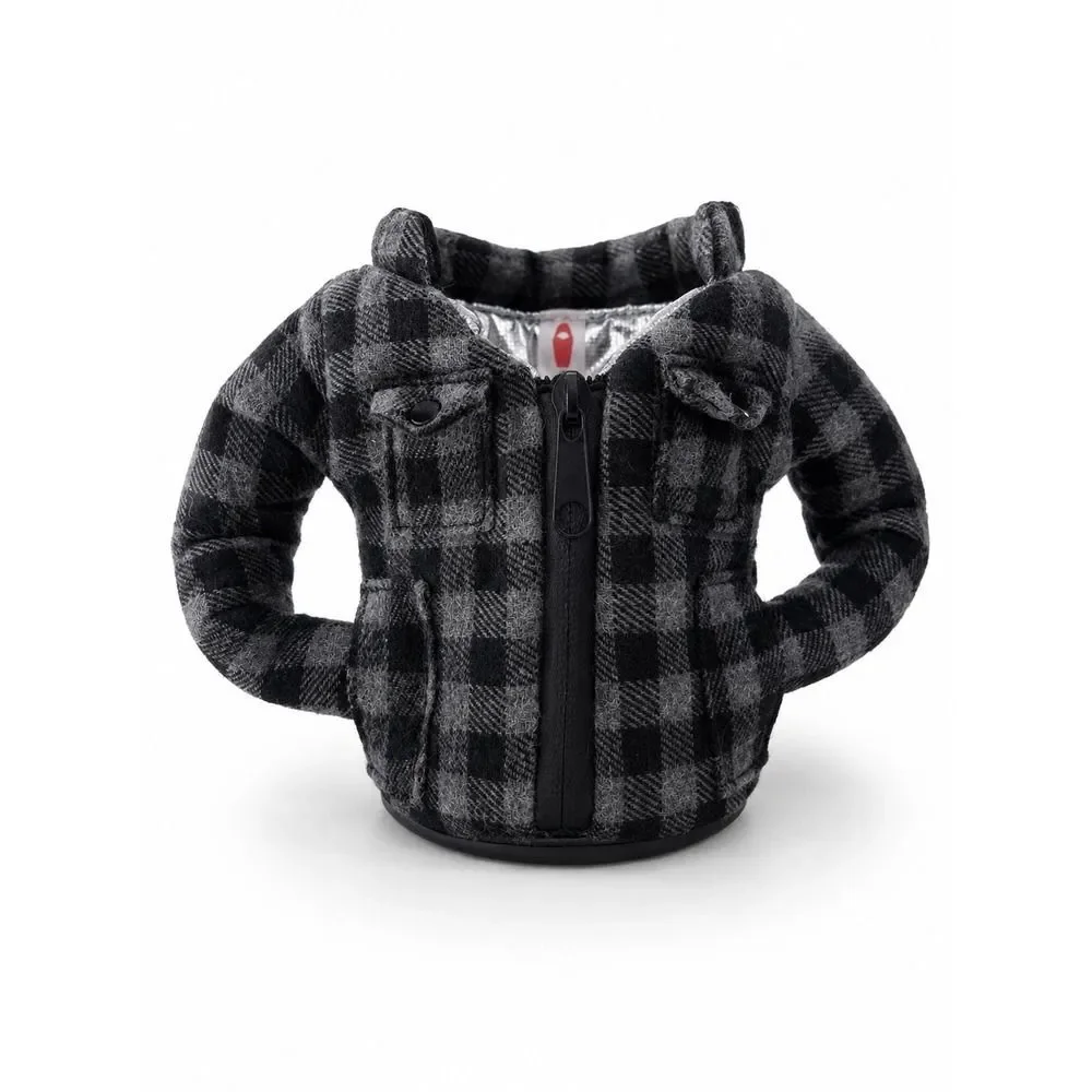 Puffin Drinkwear Beverage Insulator Can Cooler 2 Pack Plaid & Puffer Jacket Cozy